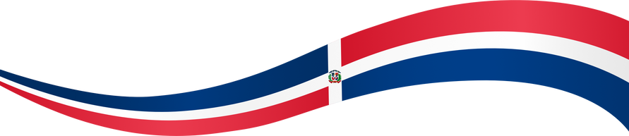 Dominican Republic  flag wave isolated on png or transparent background